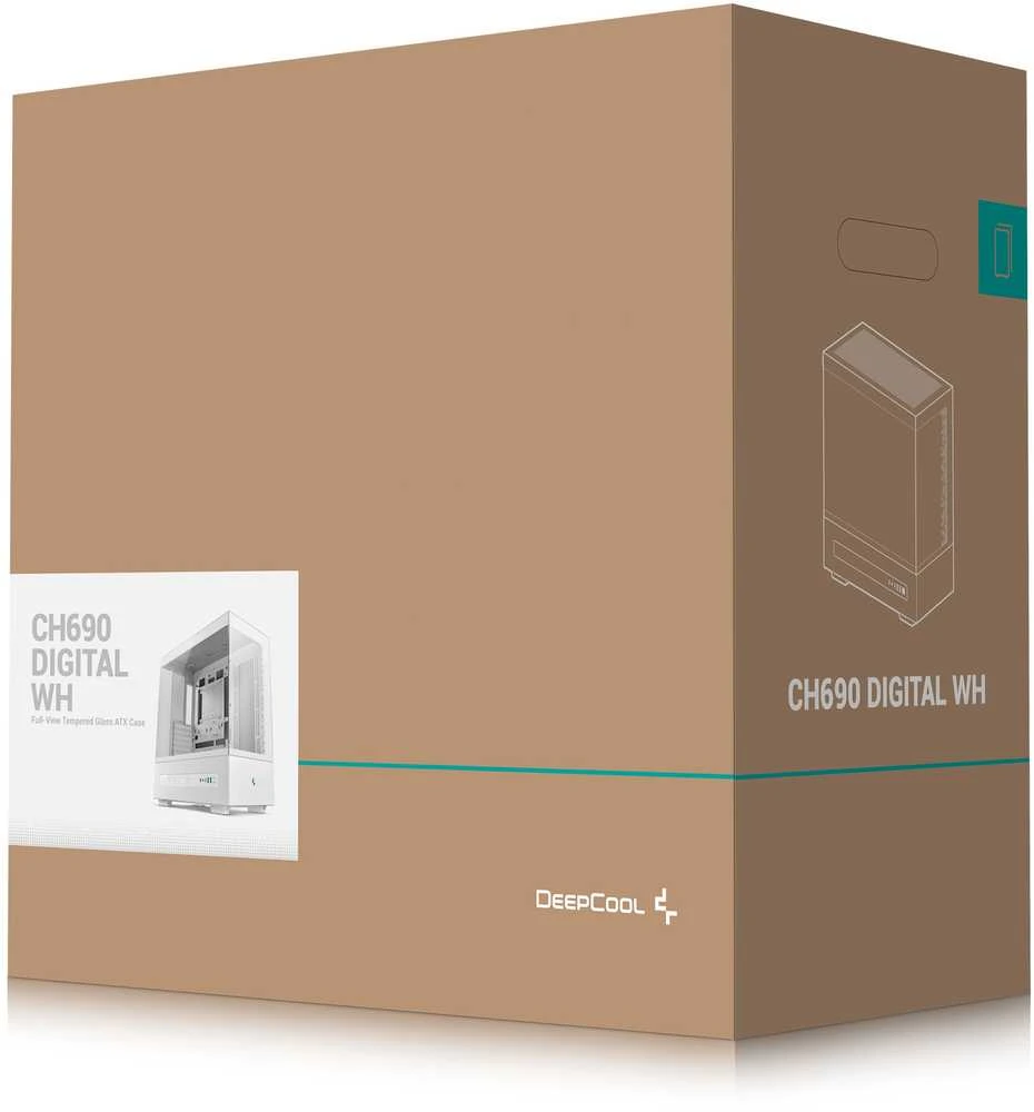 „Deepcool“ korpusas | CH690 DIGITAL WH | Baltas | Vidutinio dydžio bokštas | ATX PS2