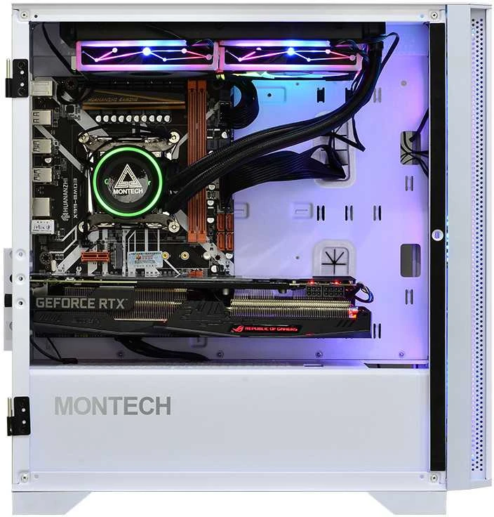 Montech AIR 100 ARGB, Micro-ATX, Tempered Glass – baltos spalvos