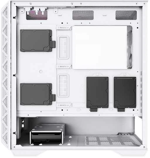 „Montech AIR 903 Base Midi-Tower“, grūdintas stiklas – baltos spalvos
