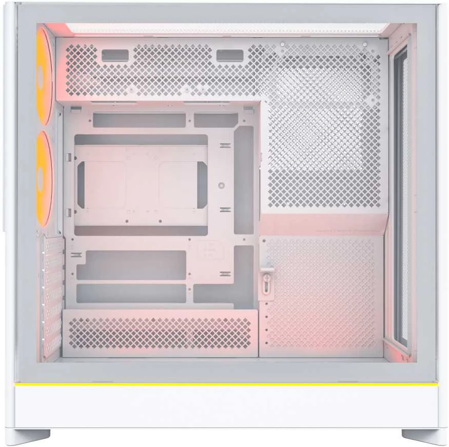 Montech HS01 PRO PC-kompiuterio korpusas, Midi-Tower, ATX, aRGB, Tempered Glass – baltos spalvos