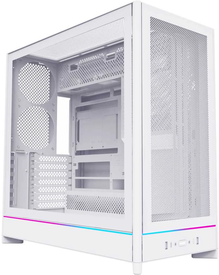 Montech HS01 PC-kompiuterio korpusas, Midi-Tower, ATX, aRGB, Tempered Glass – baltos spalvos