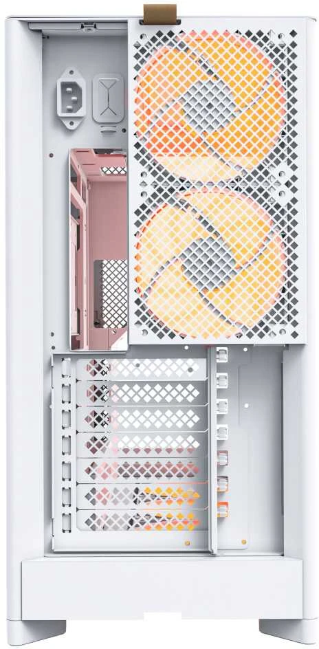 Montech HS02 PRO PC-kompiuterio korpusas, Midi-Tower, ATX, Tempered Glass, ARGB – baltos spalvos