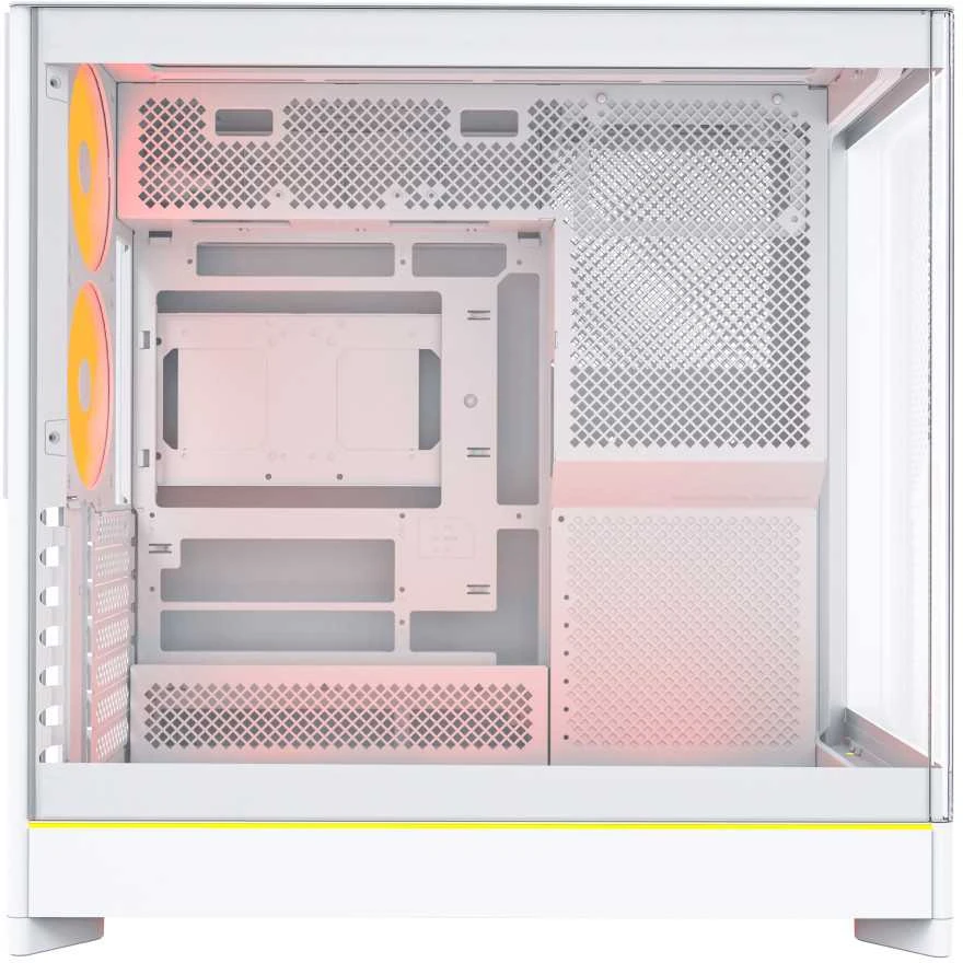 Montech HS02 PRO PC-kompiuterio korpusas, Midi-Tower, ATX, Tempered Glass, ARGB – baltos spalvos