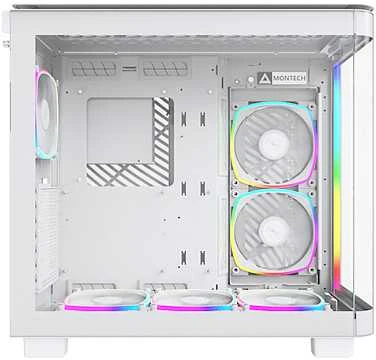 „Montech KING 95 PRO Midi-Tower“, grūdinto stiklo, ARGB – baltos spalvos