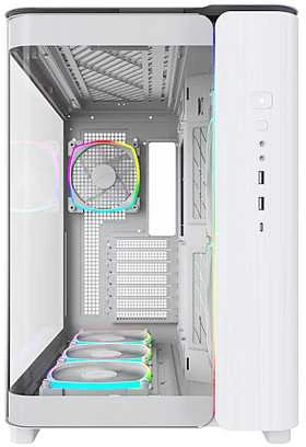 „Montech KING 95 PRO Midi-Tower“, grūdinto stiklo, ARGB – baltos spalvos
