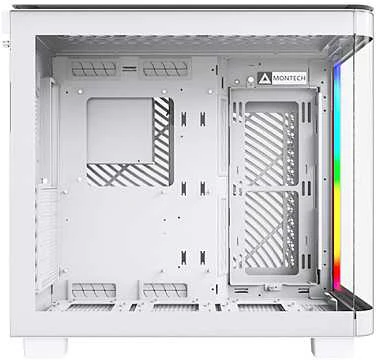 „Montech KING 95 Midi-Tower“, grūdinto stiklo, ARGB – baltos spalvos