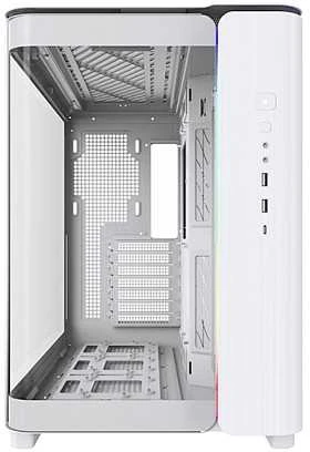„Montech KING 95 Midi-Tower“, grūdinto stiklo, ARGB – baltos spalvos