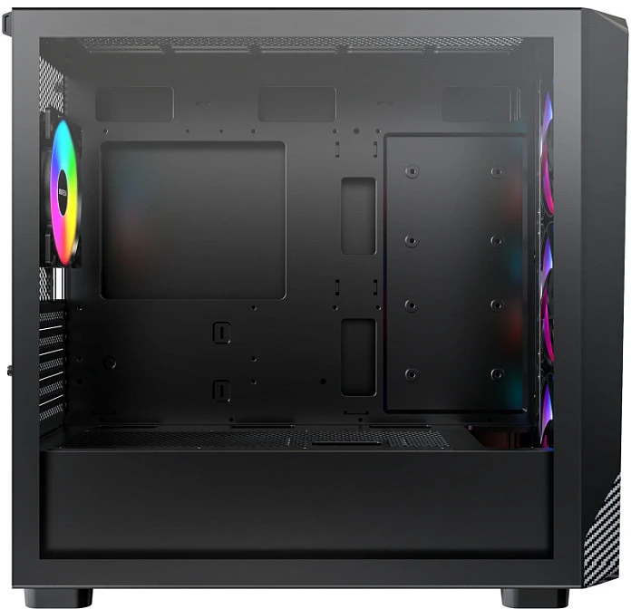 „Montech X5M“ kompiuterio korpusas, vidutinio dydžio bokštas, „Micro-ATX“, ARGB, grūdintas stiklas – Juodas