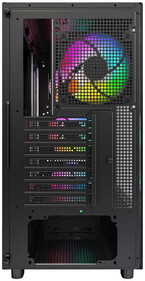Montech XR Wood PC-kompiuterio korpusas, Midi-Tower, ATX, ARGB, Tempered Glass – juodos spalvos