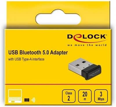 Mikro dizaino „Delock USB Bluetooth 5.0“ adapteris
