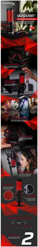 HyperX QuadCast - USB Kondensatorinis Mikrofonas