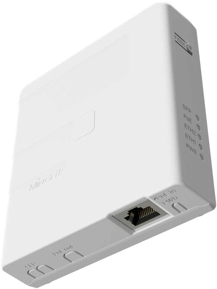 Maršrutizatorius MIKROTIK GPEN21 PoE injektorius 2x RJ45 1000Mb/s 1x SFP 1Gb/s