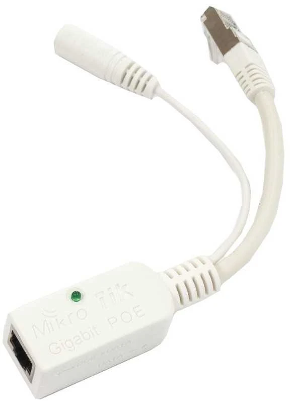 MIKROTIK RBGPOE Gigabit PoE adapteris su ekranuotomis jungtimis palaiko 18-57V PoE