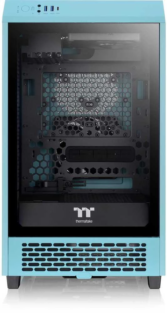 Mini Thermaltake The Tower 200 TG turkio spalvos