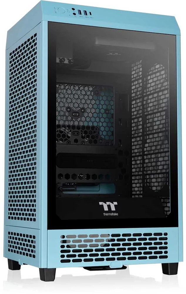 Mini Thermaltake The Tower 200 TG turkio spalvos