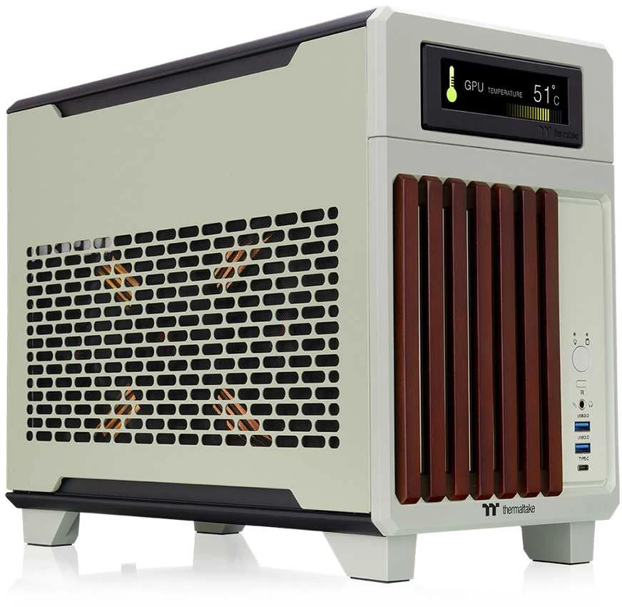 Thermaltake TR100 WS , Tower-case - lightgreen, Wood &amp; Steel