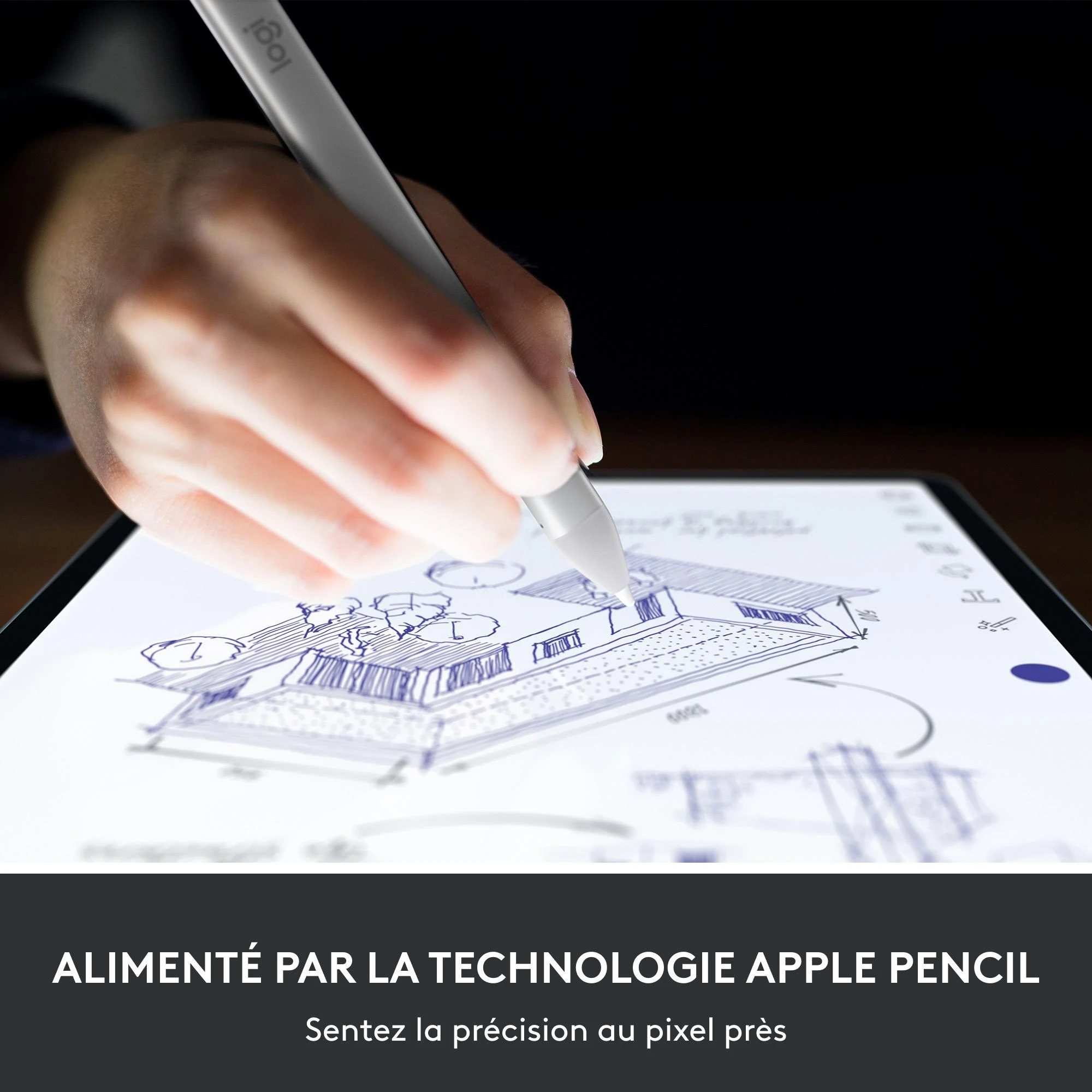 Logitech Crayon digital pen pilkas (914-000052)