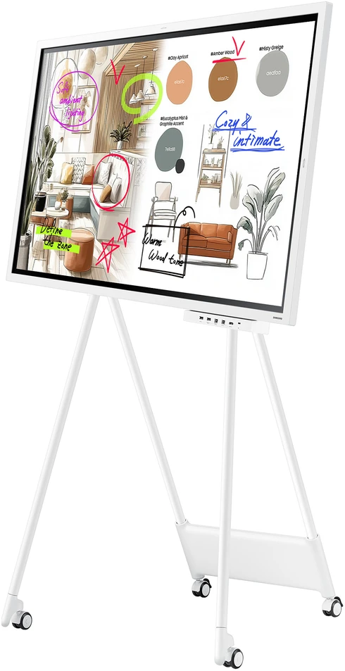Monitorius SAMSUNG FLIP PRO DIGITAL FLIPBOARD, WM55F-X, 55" UHD, REAR (HDMI IN/OUT, TOUCH OUT, USB 3.0, LAN, AUDIO), WIFI WPA2 ENTERPRISE, BLUETOOTH, RS-232, TIZEN 9 (8GB RAM/64GB STORAGE) SOC, SPEAKERS (2X15W), 400X400 VESA, Baltas GRAY