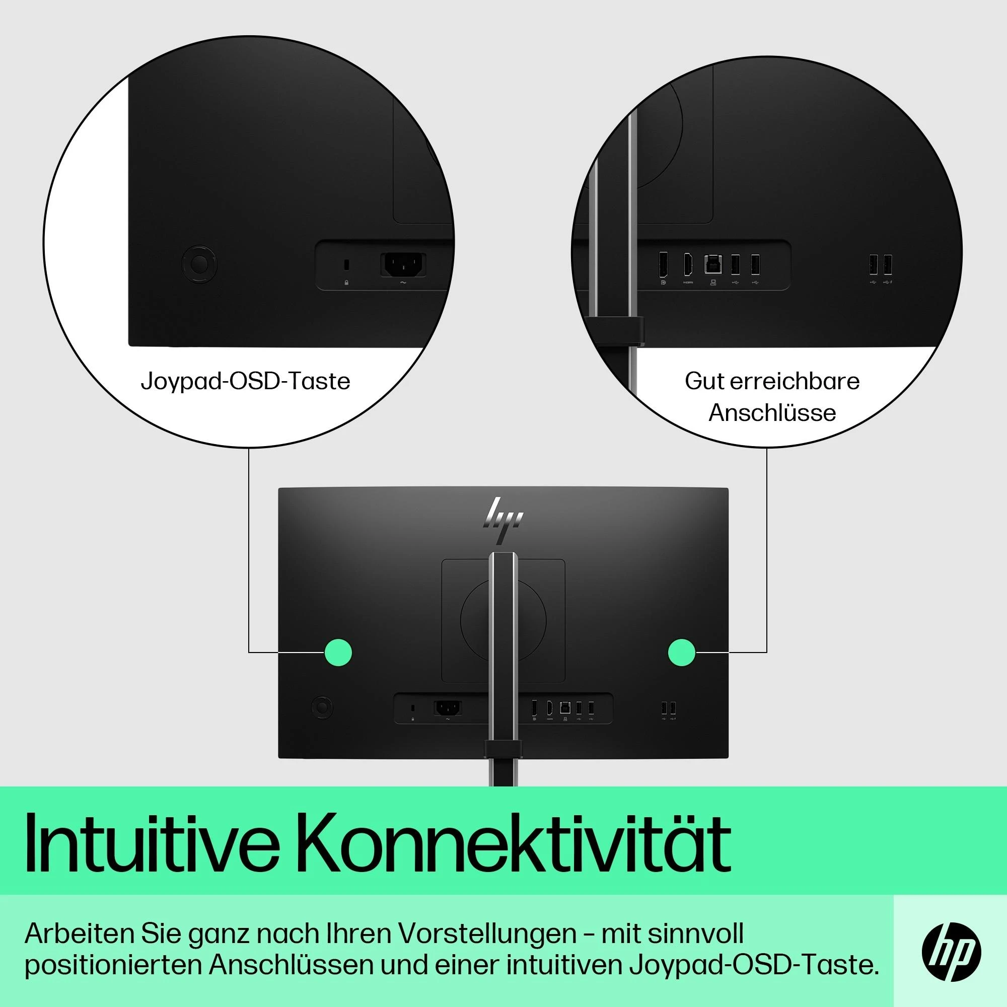 Hewlett Packard (HP) HP E22 G5 FHD monitorius – 21,5 colio 1920x1080 FHD 250 nitų 75 Hz AG, IPS, HDMI/DisplayPort, 4x USB-A, reguliuojamas aukštis / pakreipimas / pasukamas / pasukamas, 3 metai