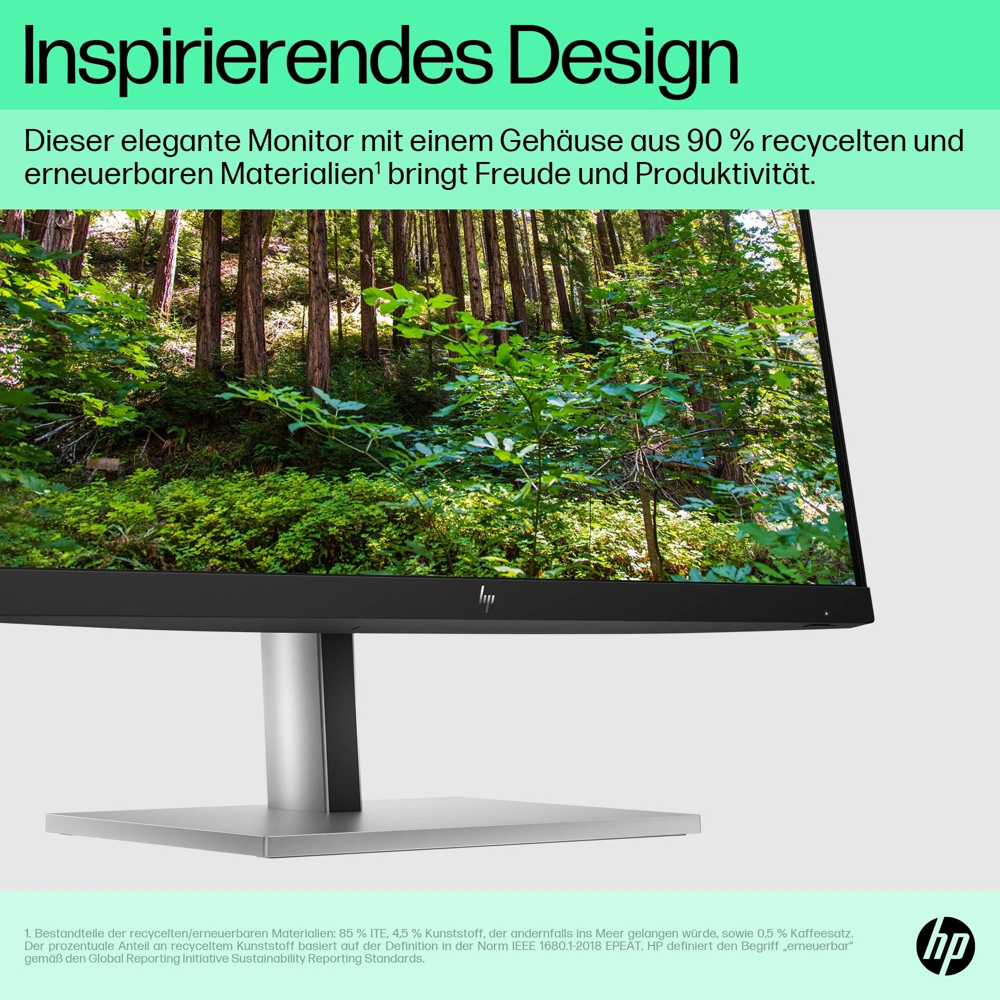 Hewlett Packard (HP) HP E22 G5 FHD monitorius – 21,5 colio 1920x1080 FHD 250 nitų 75 Hz AG, IPS, HDMI/DisplayPort, 4x USB-A, reguliuojamas aukštis / pakreipimas / pasukamas / pasukamas, 3 metai
