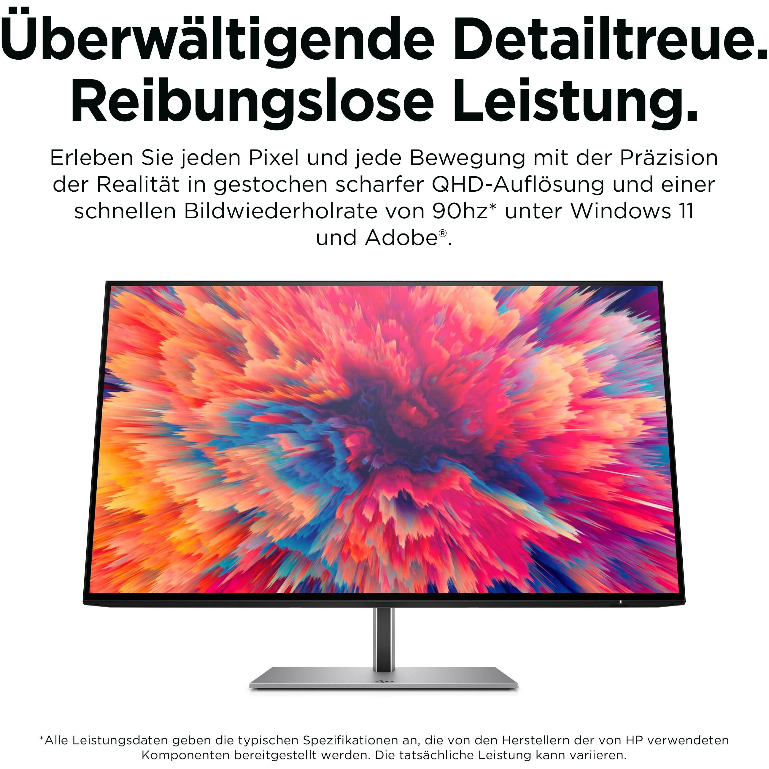 Hewlett Packard (HP) HP Z24q G3 QHD monitorius – 23,8 colio, 2560x1440 QHD, 400 nitų, 90 Hz, AG, IPS, HDMI/DisplayPort grandinės jungtis, 4 USB-A jungtys, reguliuojamo aukščio / pakreipimo / pasukimo / sukimosi padėtis, 3 metimai