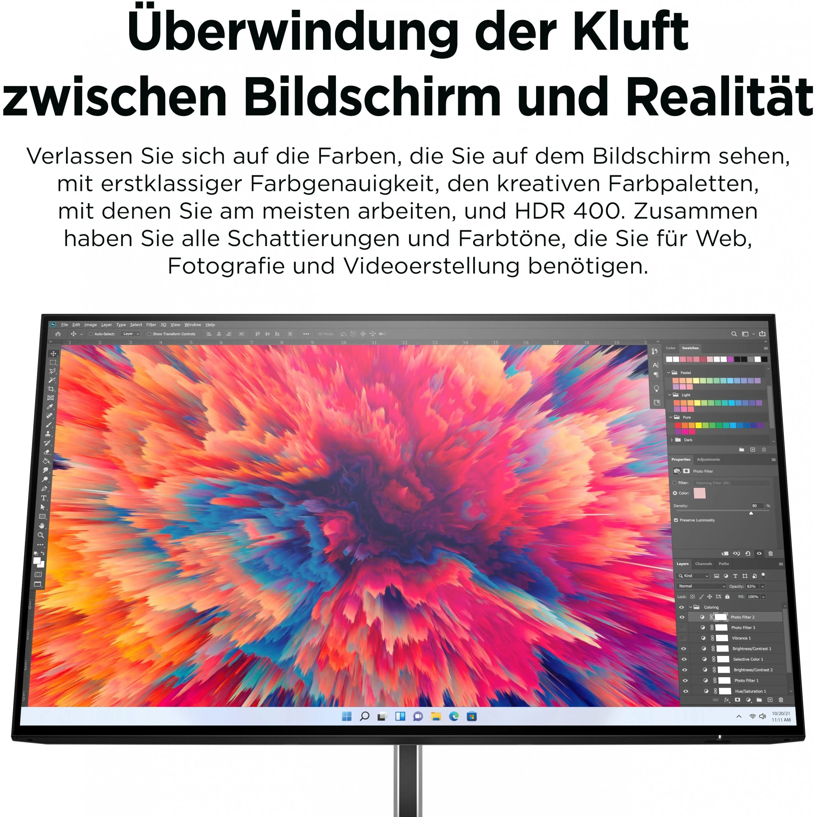 Hewlett Packard (HP) HP Z24q G3 QHD monitorius – 23,8 colio, 2560x1440 QHD, 400 nitų, 90 Hz, AG, IPS, HDMI/DisplayPort grandinės jungtis, 4 USB-A jungtys, reguliuojamo aukščio / pakreipimo / pasukimo / sukimosi padėtis, 3 metimai