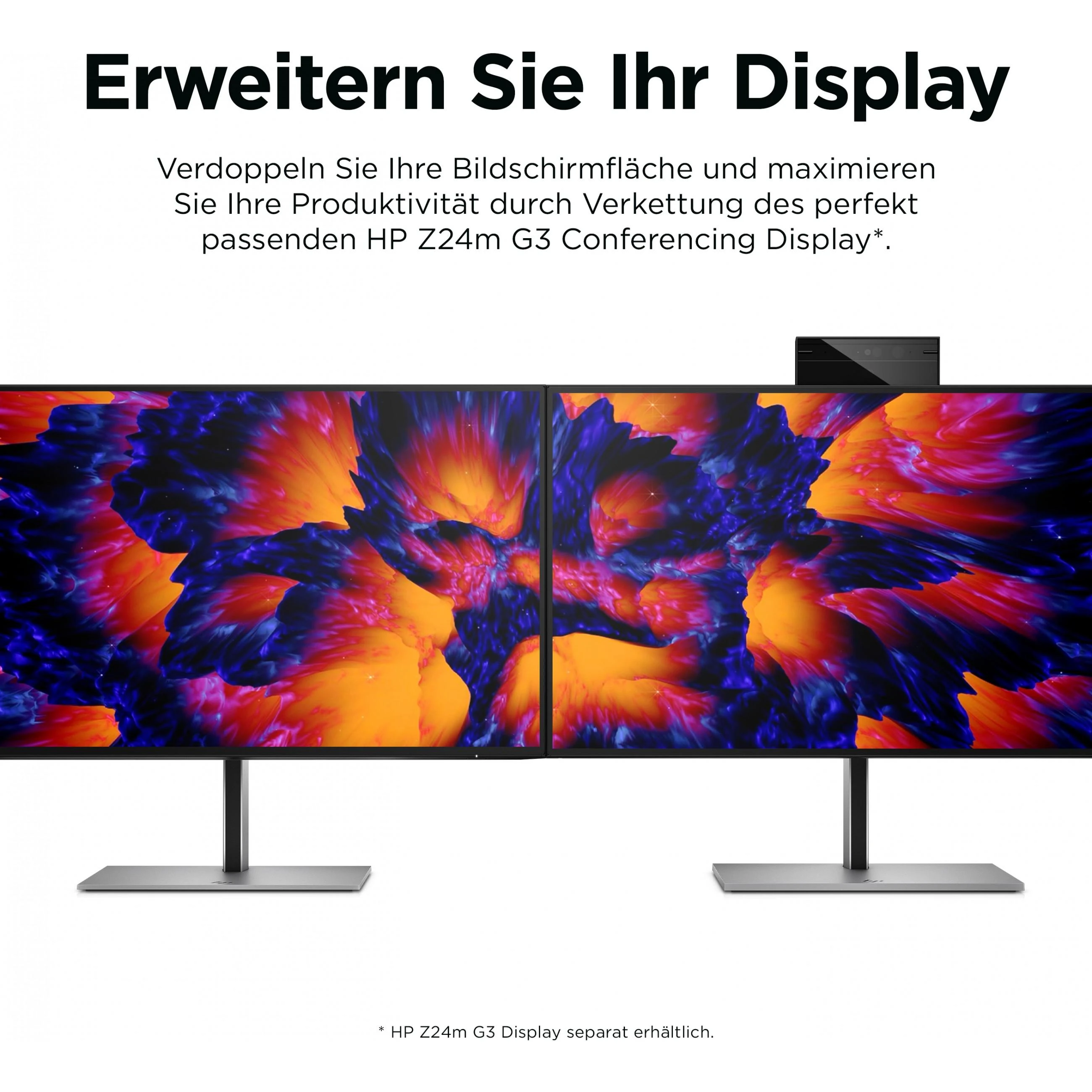 Hewlett Packard (HP) HP Z24q G3 QHD monitorius – 23,8 colio, 2560x1440 QHD, 400 nitų, 90 Hz, AG, IPS, HDMI/DisplayPort grandinės jungtis, 4 USB-A jungtys, reguliuojamo aukščio / pakreipimo / pasukimo / sukimosi padėtis, 3 metimai