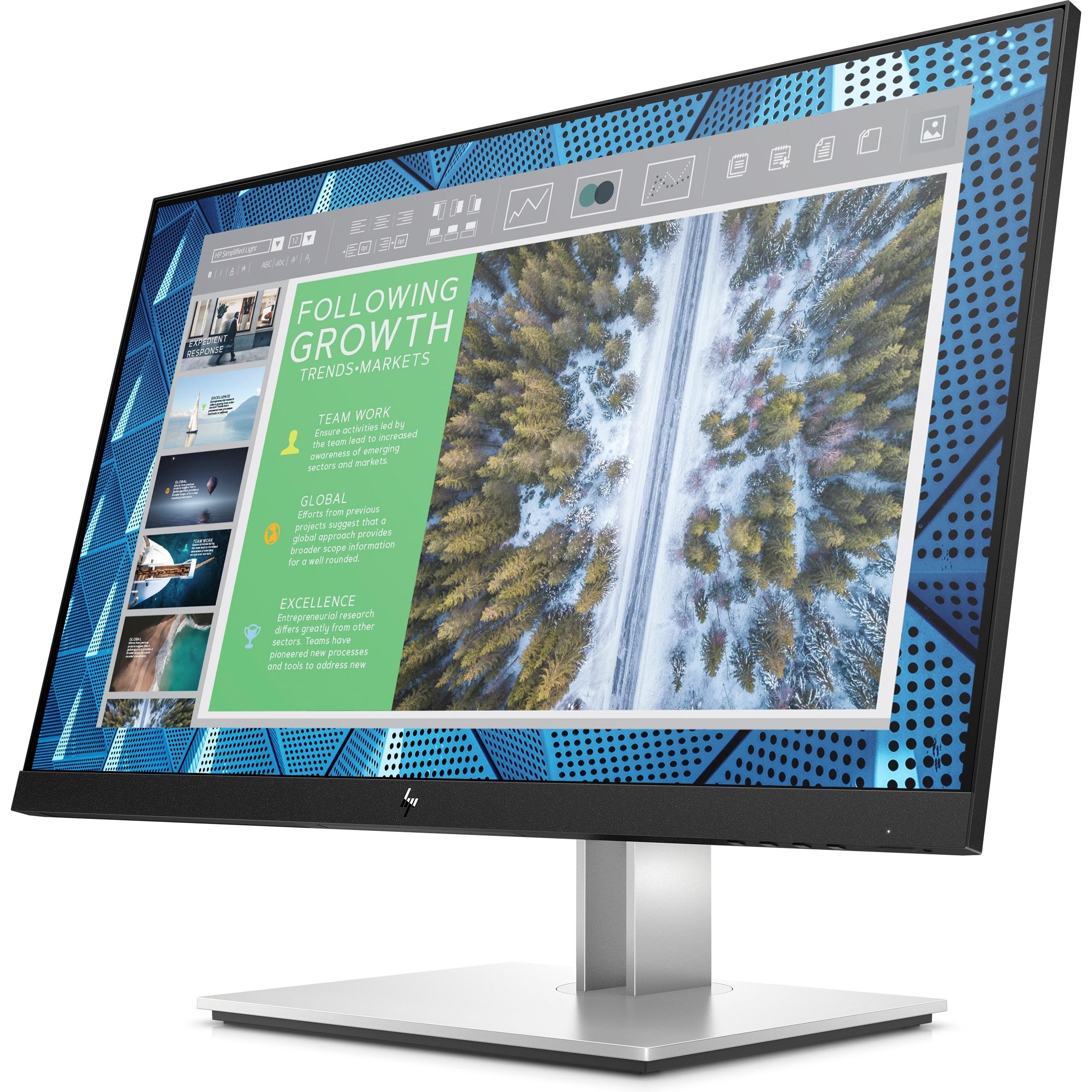 Hewlett Packard (HP) HP EliteDisplay E24q G4 QHD Monitorius - 23.8" 2560x1440 QHD AG, IPS, DisplayPort/HDMI/VGA, 4x USB 3.0, height adjustable, 3 metai