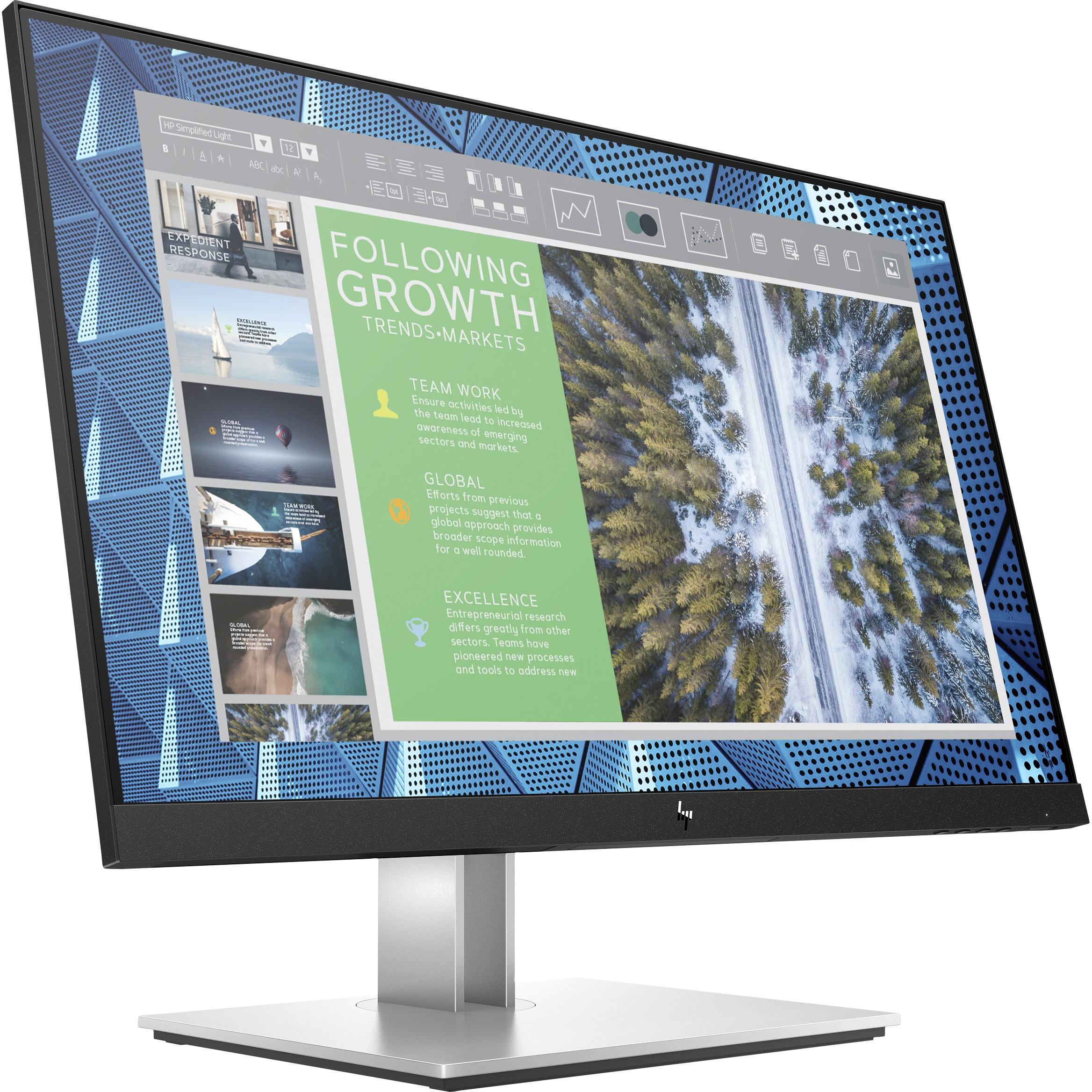 Hewlett Packard (HP) HP EliteDisplay E24q G4 QHD Monitorius - 23.8" 2560x1440 QHD AG, IPS, DisplayPort/HDMI/VGA, 4x USB 3.0, height adjustable, 3 metai