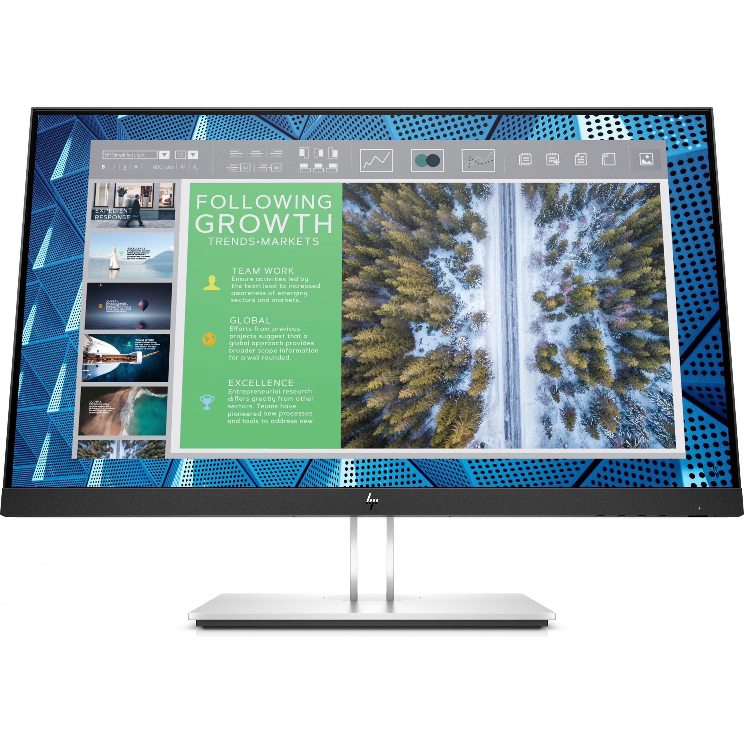 Hewlett Packard (HP) HP EliteDisplay E24q G4 QHD Monitorius - 23.8" 2560x1440 QHD AG, IPS, DisplayPort/HDMI/VGA, 4x USB 3.0, height adjustable, 3 metai