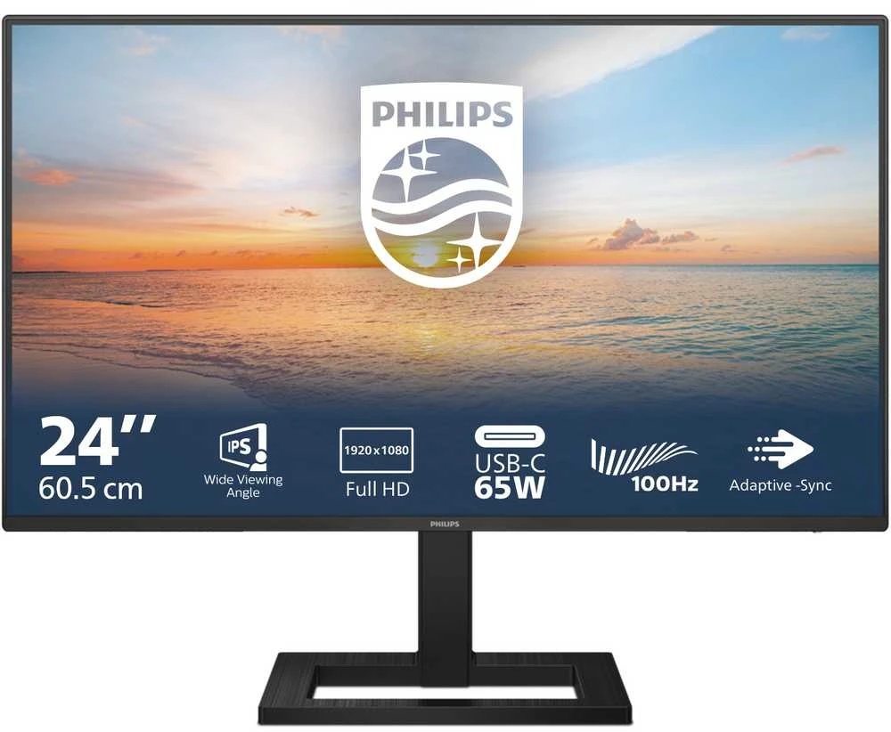 Monitorius Philips 24E1N1300AE/00, 23.8", 1920 x 1080, IPS, 100 Hz, 4 ms