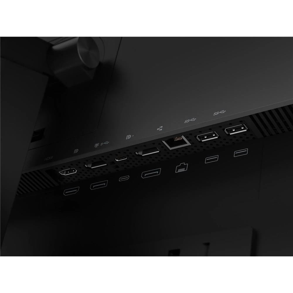 Monitorius Lenovo ThinkVision P24h-2L 24 ", IPS, QHD, 16:9, 4 ms, 300 cd/m², Integruotas garsiakalbis (-ai), Juodas, HAS, Daisy Chain, HDMI jungtys kiekis 1 x HDMI 1.4, DisplayPorts kiekis 2 x DP 1.2, 2560 x 1440, 1 x USB Type-C Gen1; 4 x USB 3.1 Gen1, 60 Hz