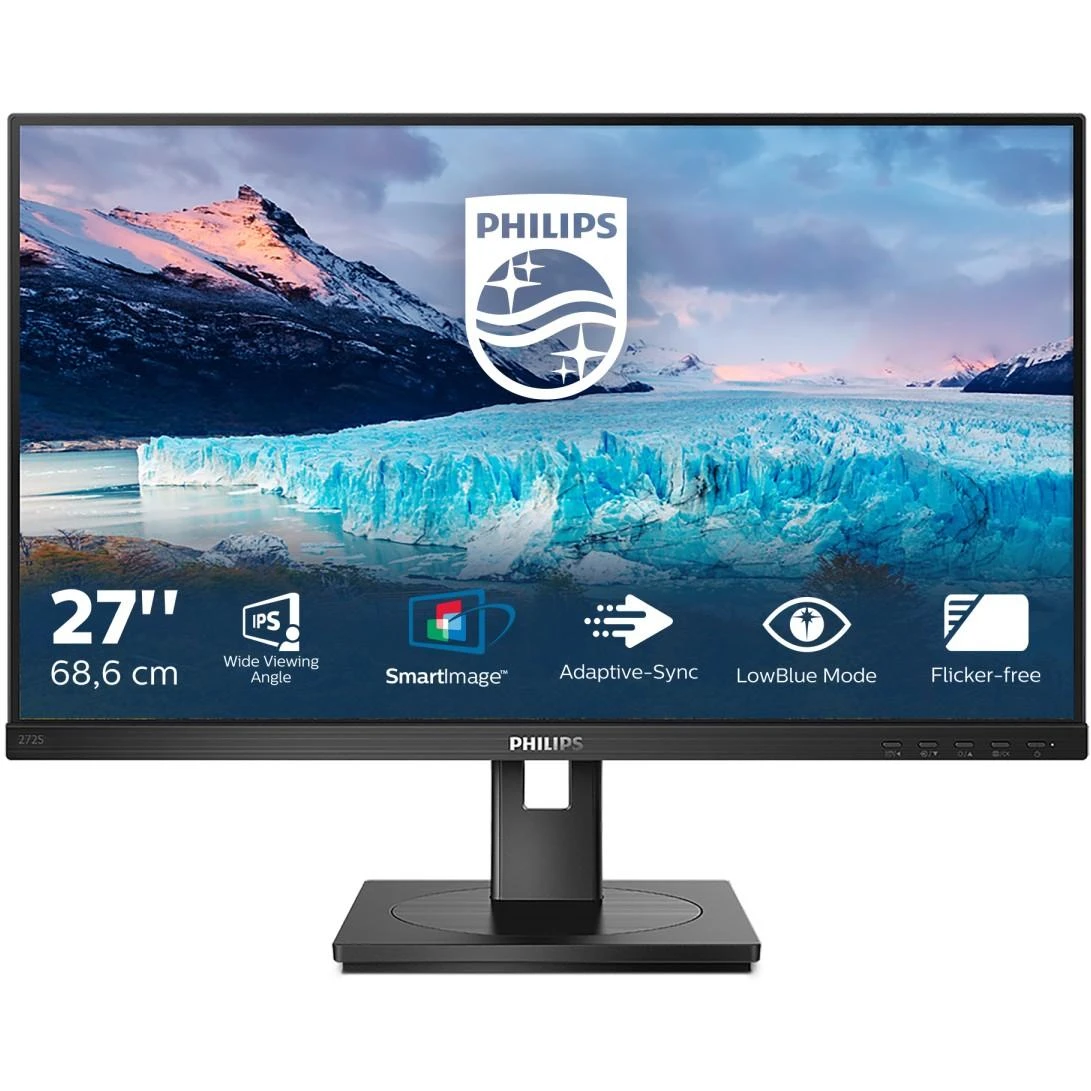 Monitorius Philips S Line 272S1AE/00 LED ekranas 68,6 cm (27") 1920 x 1080 pikseliai „Full HD“ LCD Juoda
