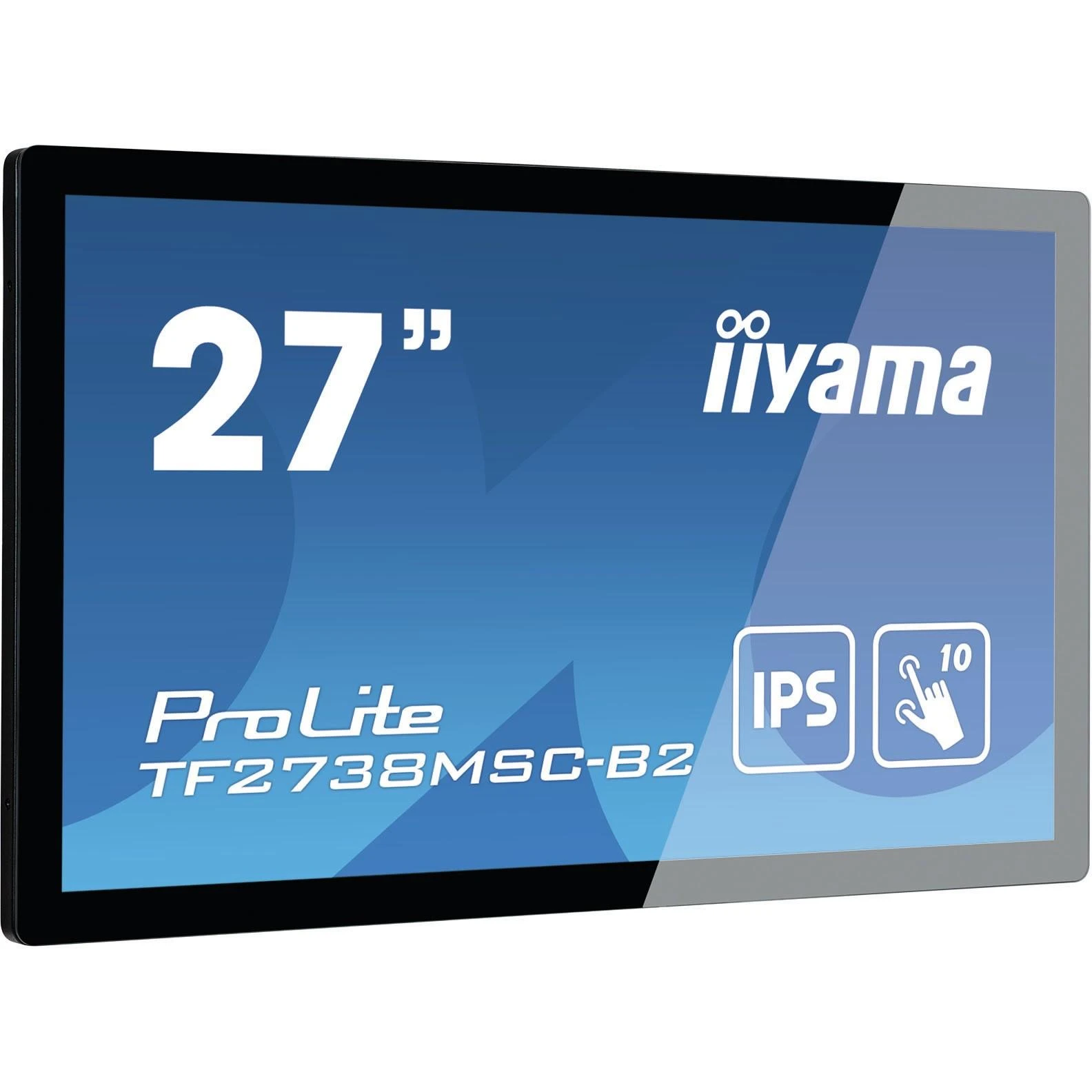 Monitorius IIYAMA TF2738MSC-B2 27 colių IPS 1920x1080 10 taškų jutiklinis 1000:1 425cd/m2 5ms DVI HDMI DP USB jutiklinės sąsajos garsiakalbiai 2x3W