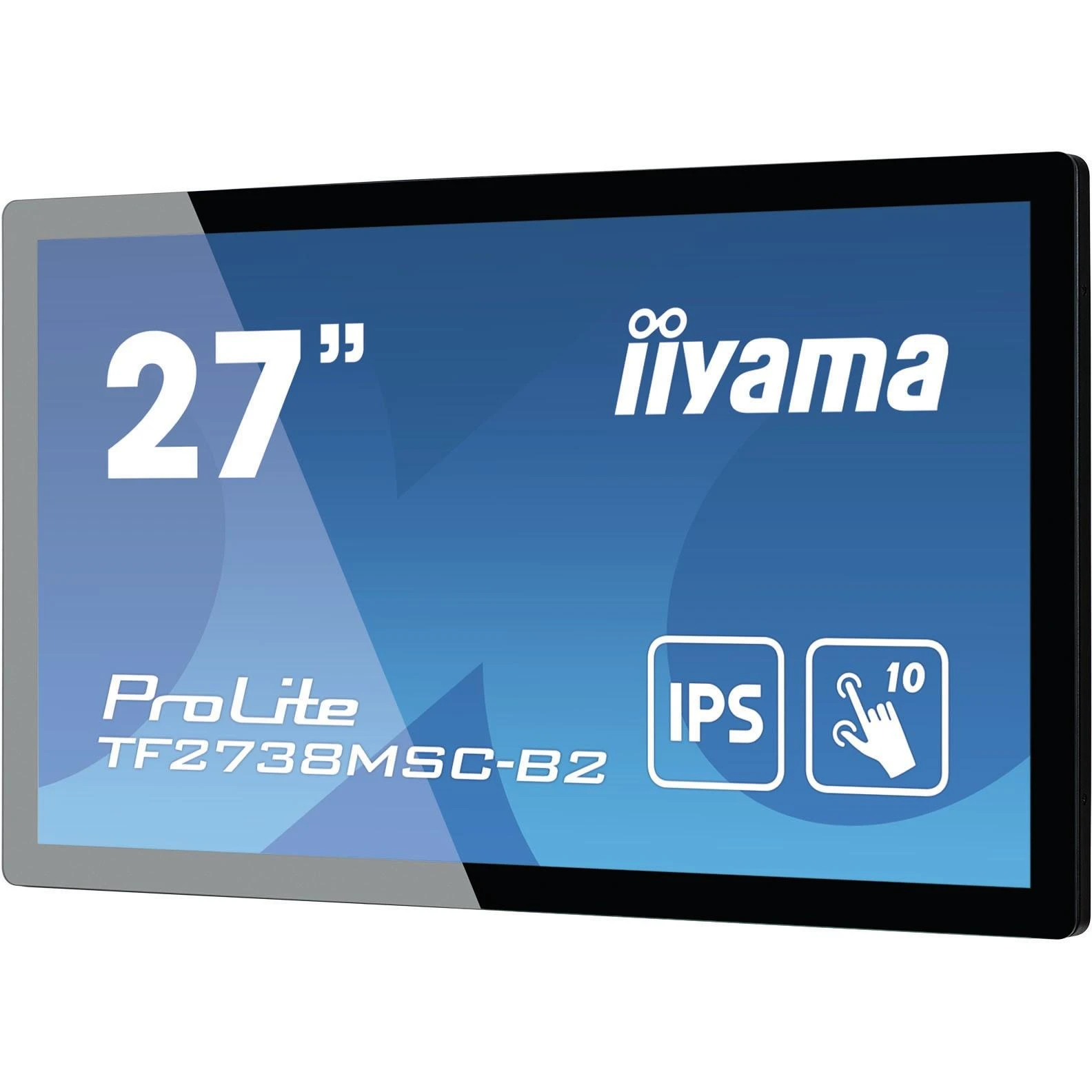 Monitorius IIYAMA TF2738MSC-B2 27 colių IPS 1920x1080 10 taškų jutiklinis 1000:1 425cd/m2 5ms DVI HDMI DP USB jutiklinės sąsajos garsiakalbiai 2x3W