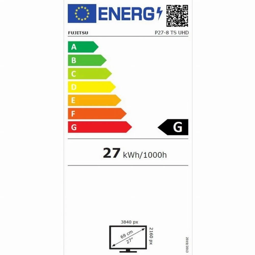 Monitorius Fujitsu DISPLAY P27-8 TS UHD, EU