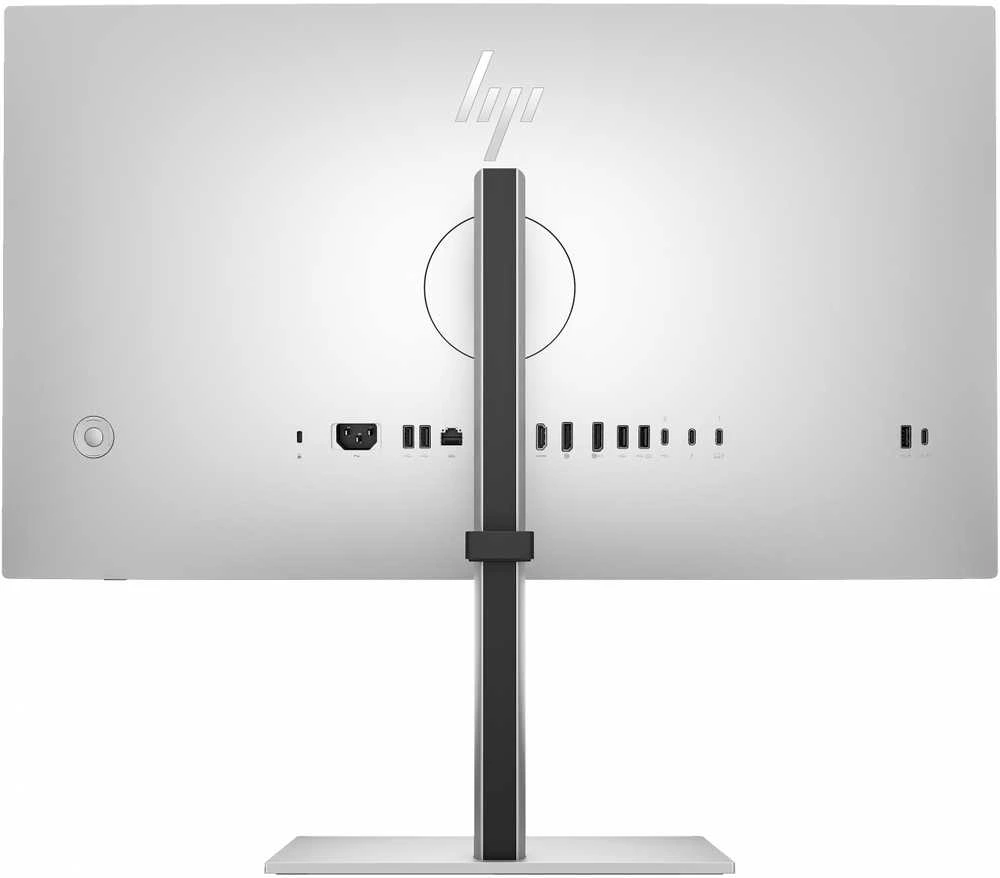 Hewlett Packard (HP) HP 727pk Series 7 Pro 4K TB4 įkrovimo monitorius - 27 colių 3840x2160 UHD 400 nitų 60Hz AG, IPS Juodas HDR 400, USB-C (100W/15W)/HDMI/DisplayPort Daisy-Chain, 5x USB-A, RJ-45 LAN, reguliuojamo aukščio / pakreipimo / pasukimo / sukimosi kampą, 3 metai (pakeičia Z27k G3)