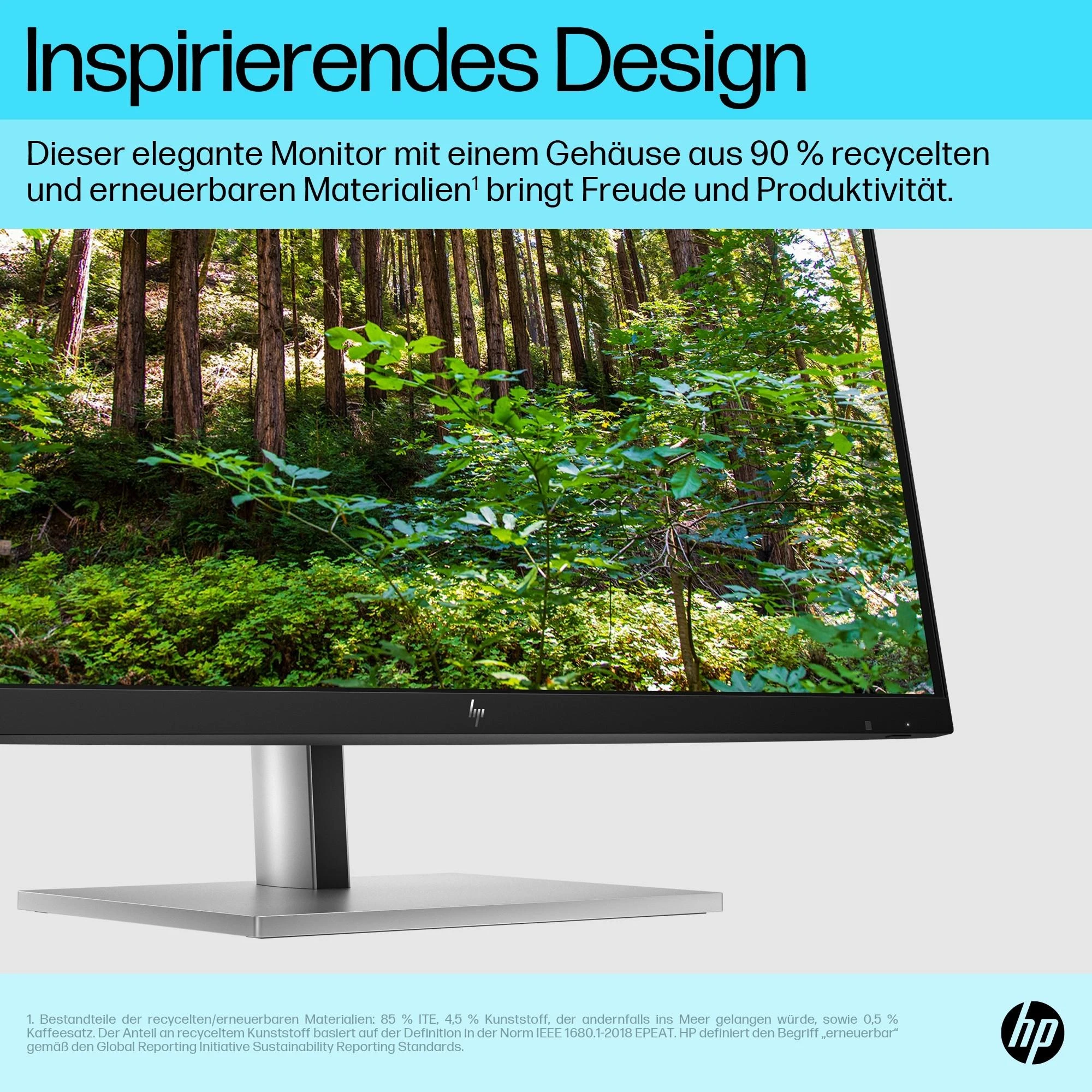 Hewlett Packard (HP) HP E27k G5 4K įkrovimo monitorius – 27 colių 3840x2160 UHD 350 nitų 60 Hz AG, IPS, USB-C(65W/15W)/HDMI/DisplayPort, 3x USB-A, garsiakalbiai, aukštis RJ-45 reguliuojamas / pakreiptas / pasukamas / pasukamas, 3 metai