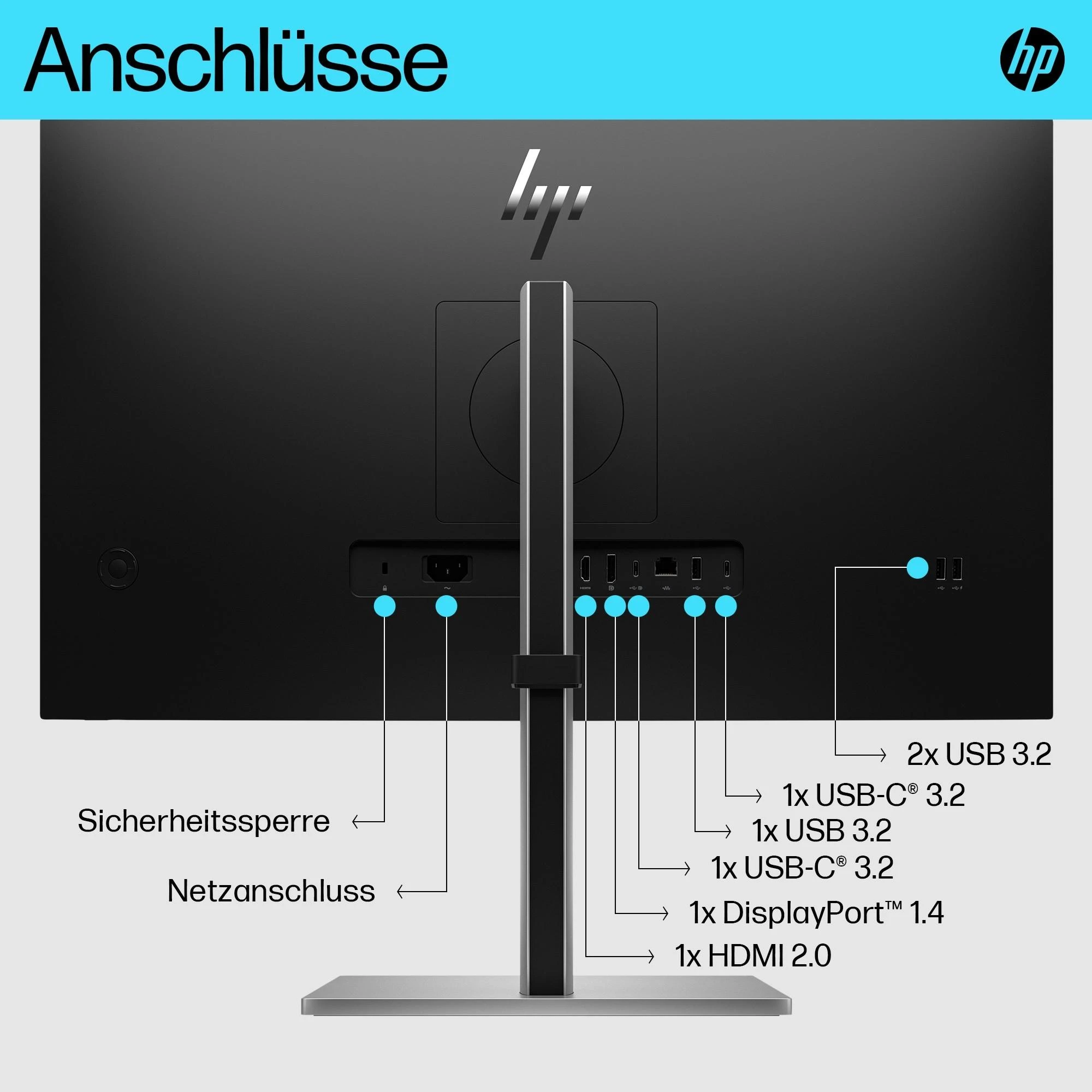 Hewlett Packard (HP) HP E27k G5 4K įkrovimo monitorius – 27 colių 3840x2160 UHD 350 nitų 60 Hz AG, IPS, USB-C(65W/15W)/HDMI/DisplayPort, 3x USB-A, garsiakalbiai, aukštis RJ-45 reguliuojamas / pakreiptas / pasukamas / pasukamas, 3 metai