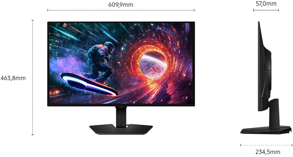 Monitorius - Samsung G50F 27" 2560x1440 180Hz OLED Juodas