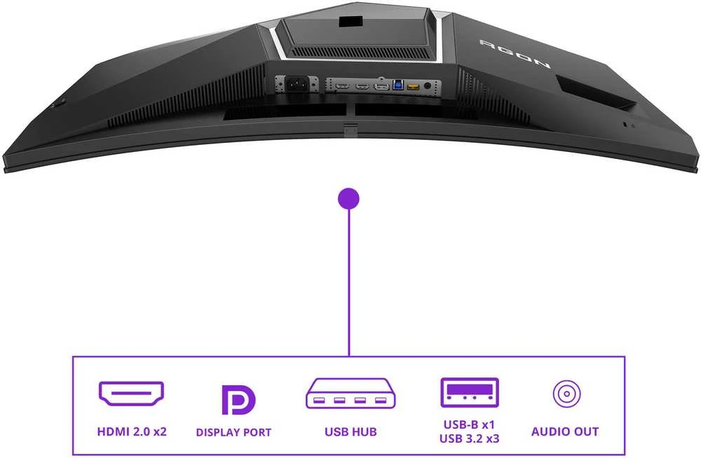 Monitorius AOC | AGON PRO AG346UCD | 34 " | OLED | WQHD | 21:9 | 175 Hz | 0.03 ms | 3440 x 1440 pikselių | 250 cd/m² | HDMI jungtys quantity 2
