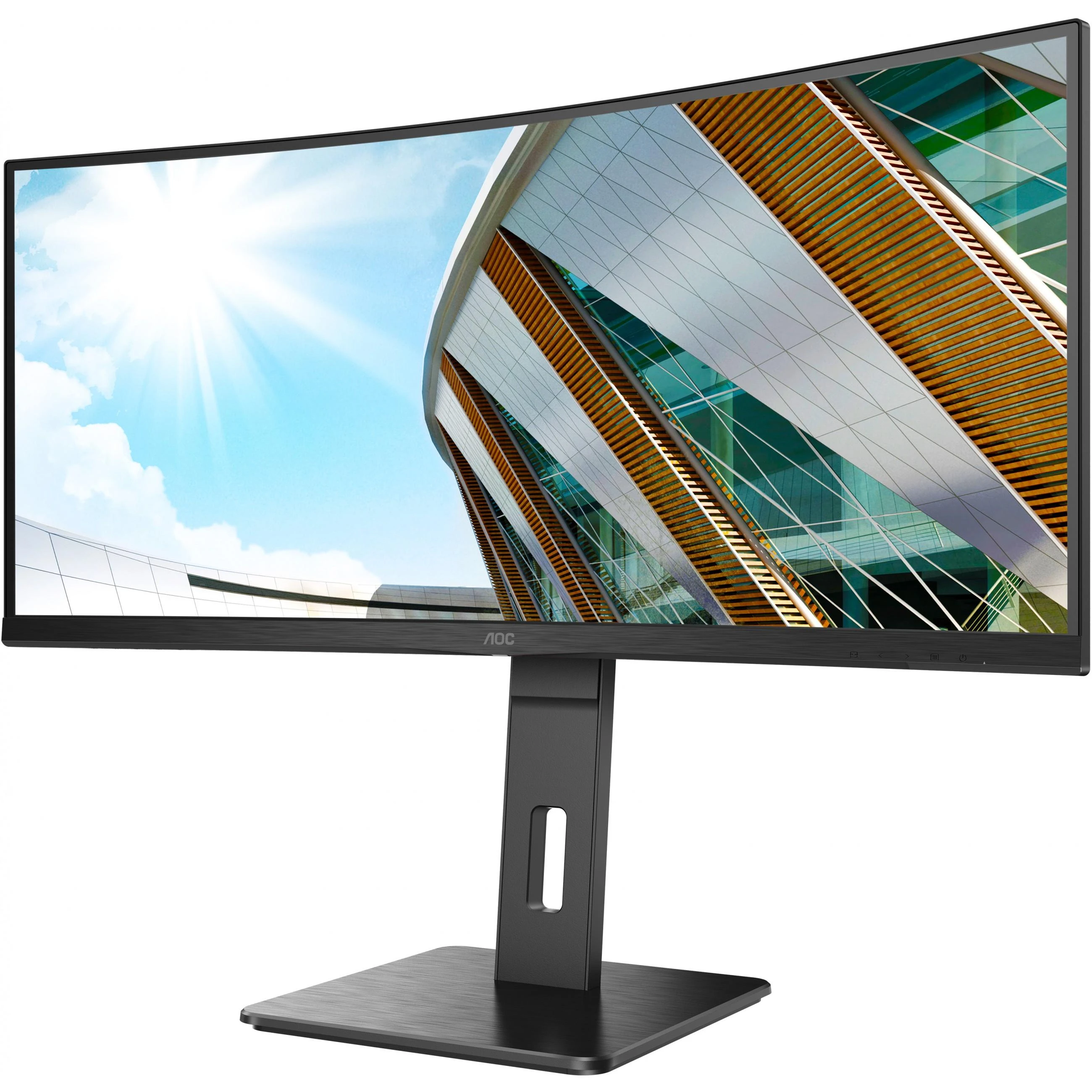 Monitorius AOC CU34P2A 34 colių VA lenktas 3440x1440 H/A 150mm 100hz FreeSync Premium ULTRAWIDE USB HOB GARSIAKARIAI DPx1 HDMIx2 VESA 100x100 PRO LINE