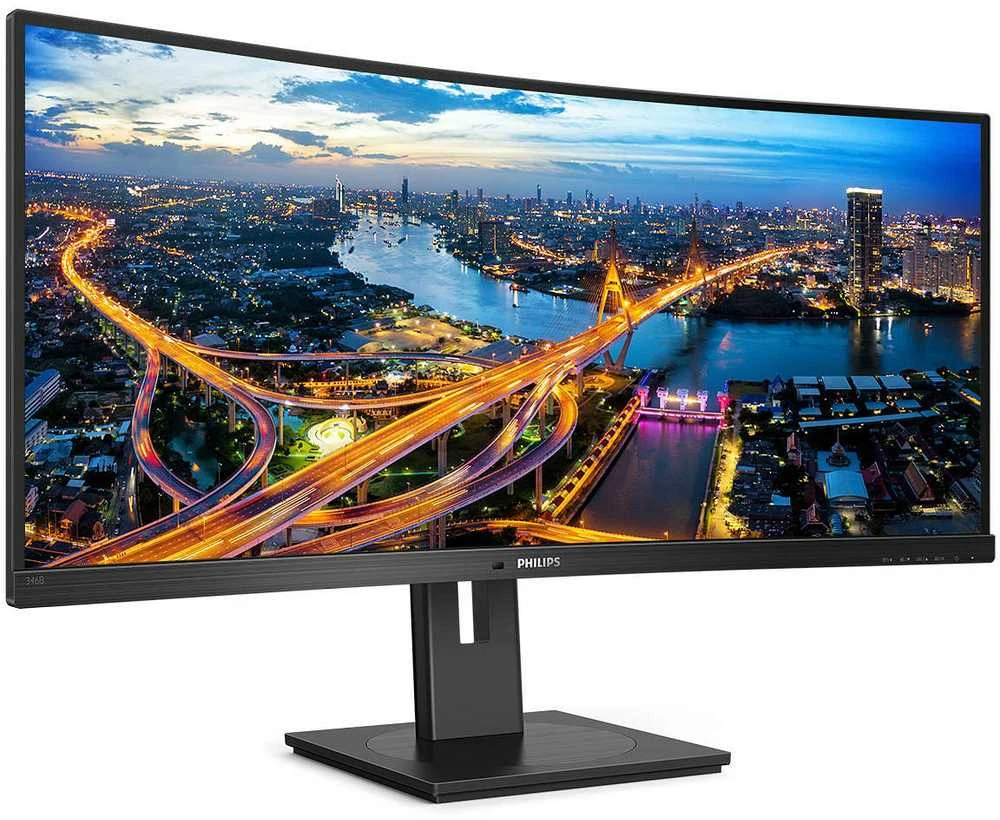 Monitorius Philips 346B1C/00, 34", VA, Lenktas, 3440 x 1440, 21:9, 5 ms, 100 Hz