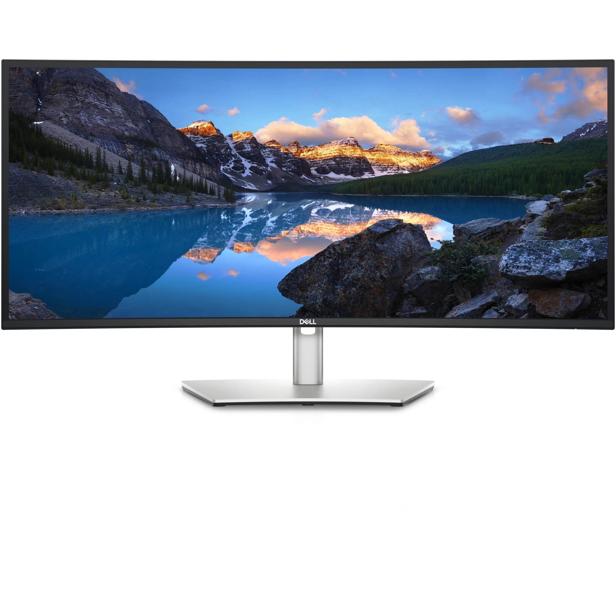 Monitorius Dell UltraSharp 34 Curved USB-C Hub Monitorius-U3423WE, Juodos/Sidabrinės spalvos