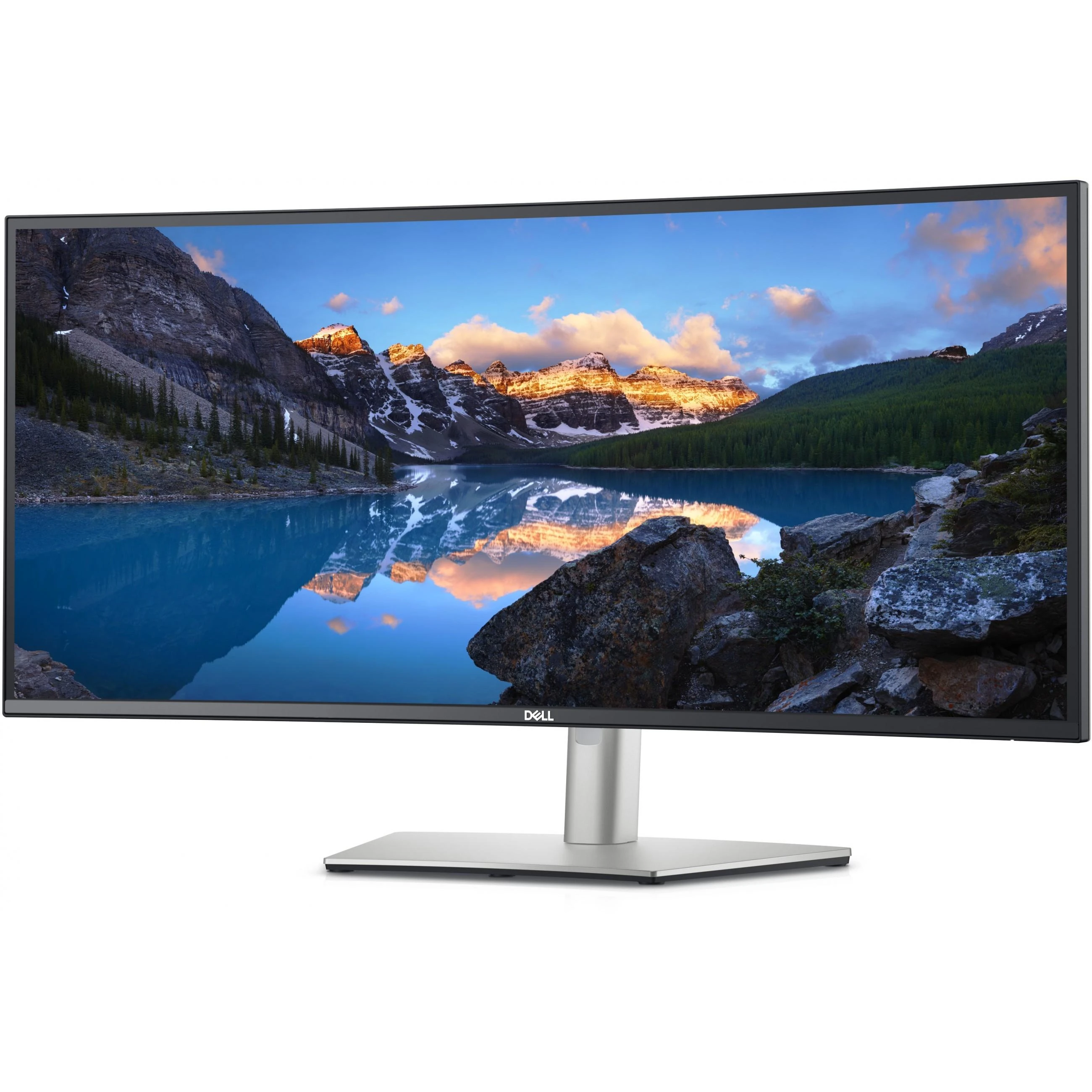 Monitorius Dell UltraSharp 34 Curved USB-C Hub Monitorius-U3423WE, Juodos/Sidabrinės spalvos