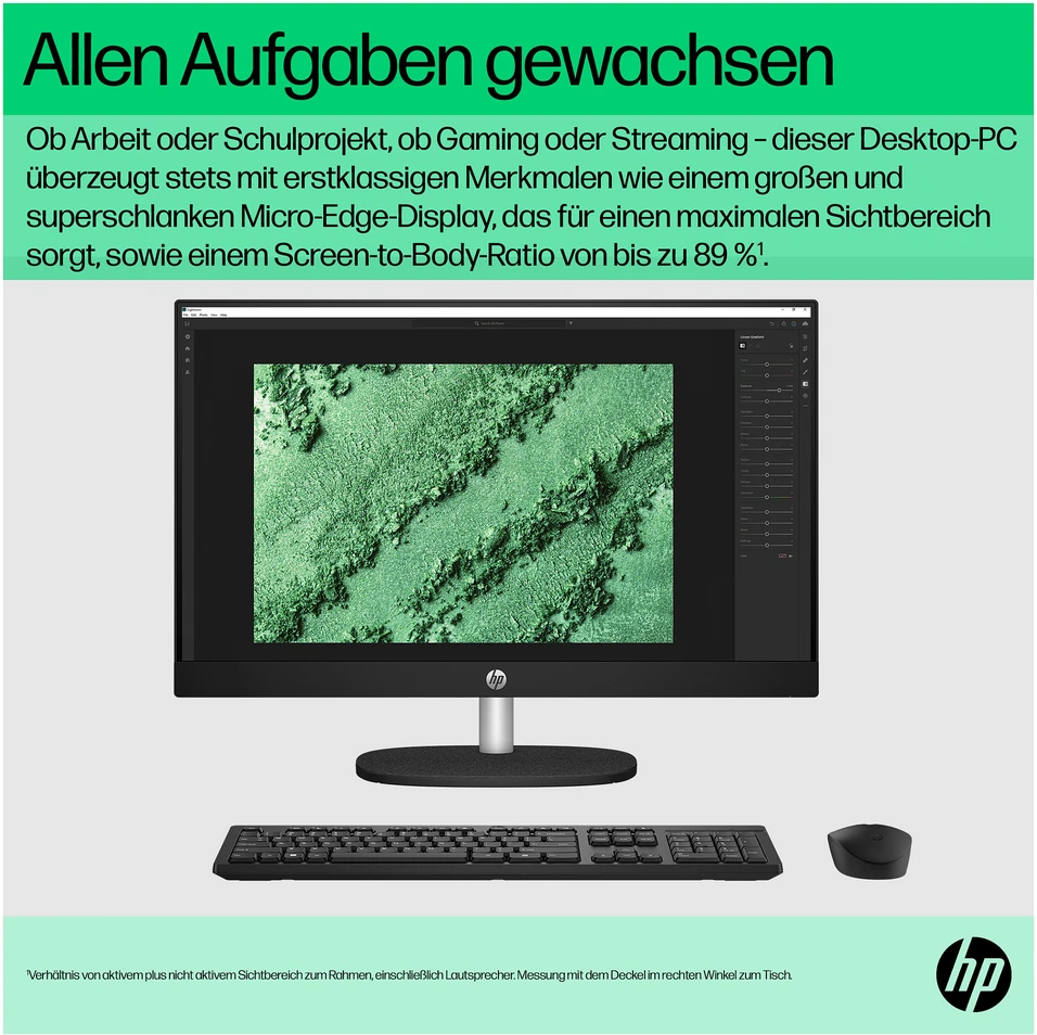 Stacionarus kompiuteris Hewlett Packard (HP) „HP All-in-One“ kompiuteris 24-cr0103ng [60,5 cm (23,8 colio) FHD ekranas, „Intel i5-1335U“, 16 GB RAM, 512 GB SSD, „Windows 11“]