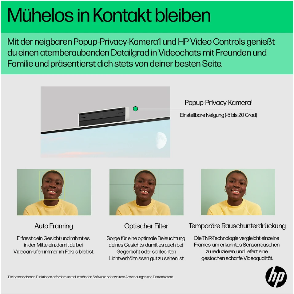 Monitorius HP „viskas viename“ kompiuteris 24-cr0112ng [60,5 cm (23,8 colio) FHD ekranas, „Intel N100“, 8 GB RAM, 512 GB SSD, DOS]