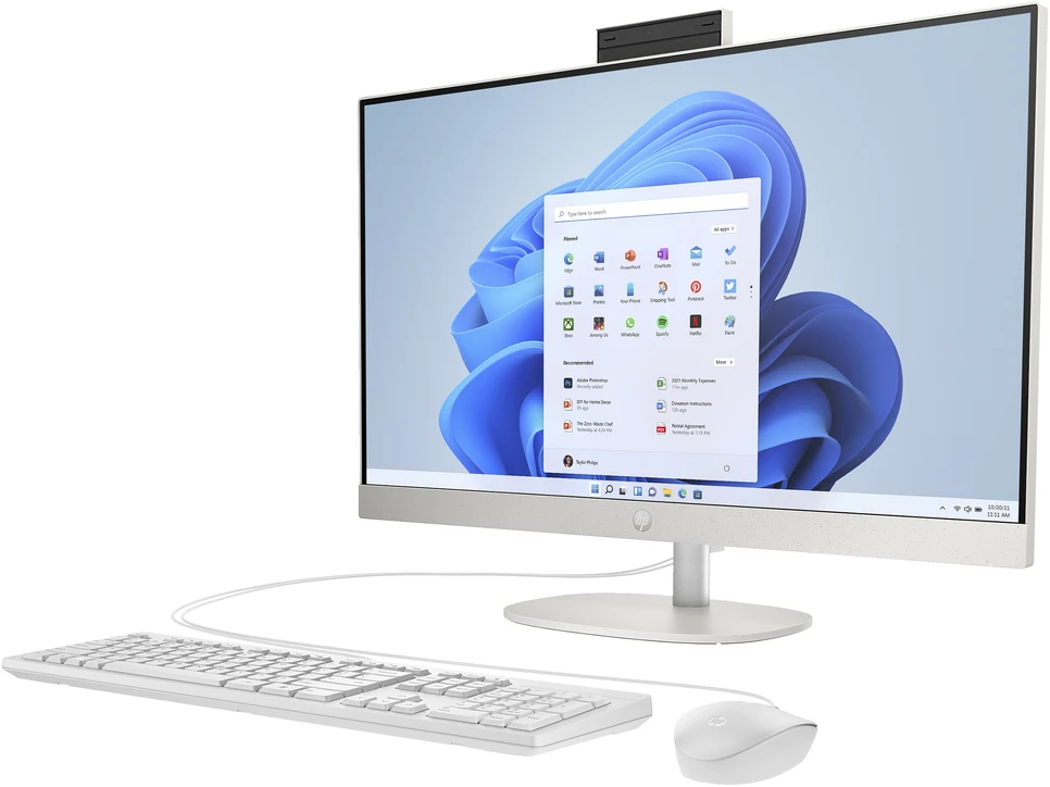 Stacionarus kompiuteris Hewlett Packard (HP) „HP All-in-One“ kompiuteris 27-cr0104ng [68,5 cm (27 colių) FHD ekranas, „Ryzen 7 7730U“, 16 GB RAM, 1 TB SSD, „Windows 11“]