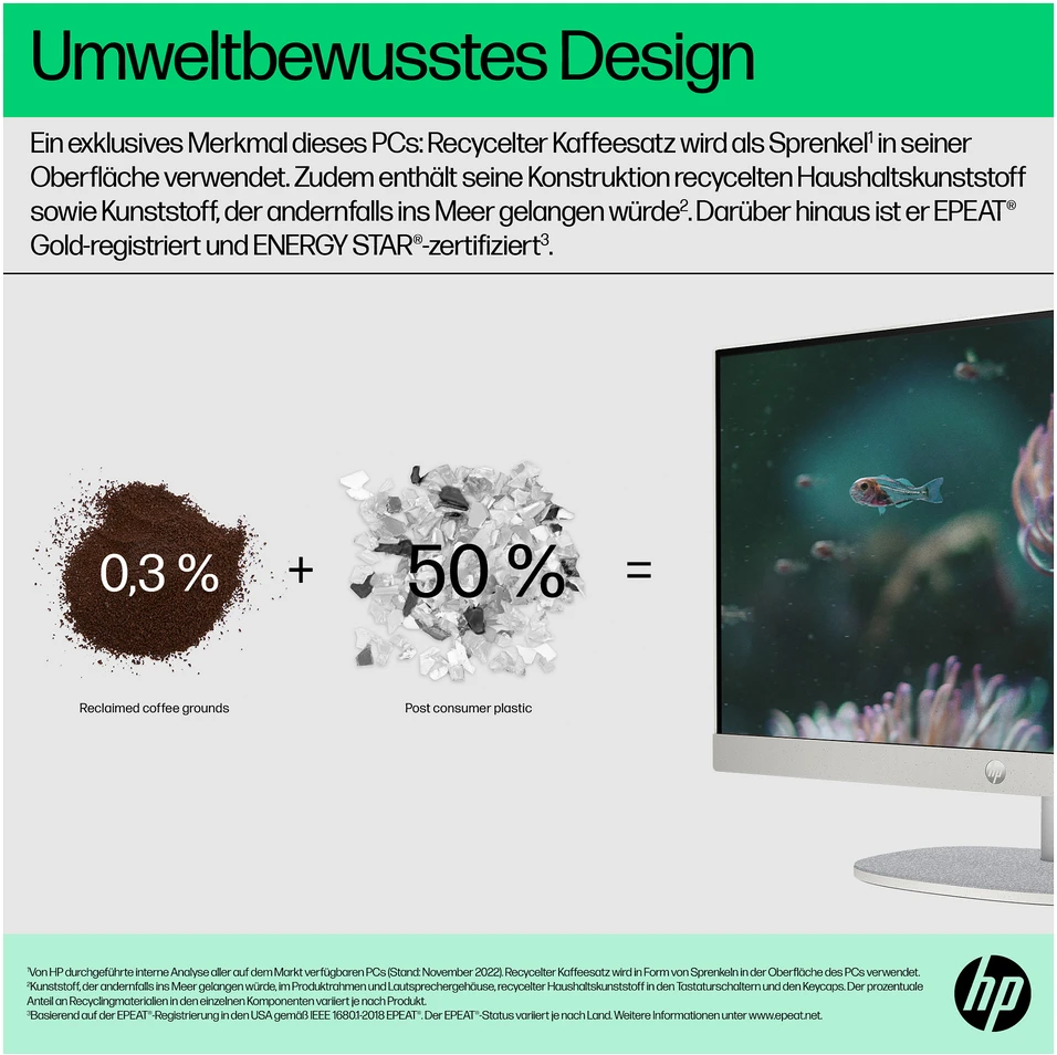 Stacionarus kompiuteris HP „All-in-One Touch“ kompiuteris 24-cr0241ng [60,5 cm (23,8 colio) jutiklinis ekranas, „Intel Core i3 N300“, 8 GB RAM, 512 GB SSD, „Windows 11“]