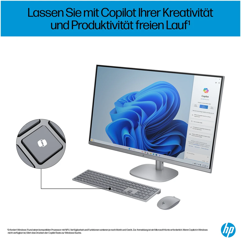Monitorius HP OmniStudio X All-in-One kompiuteris 32-c0170ng [80 cm (31,5") 4K UHD ekranas, IntelCore Ultra 7 155H procesorius, 32 GB RAM, 1 TB SSD, Win11]